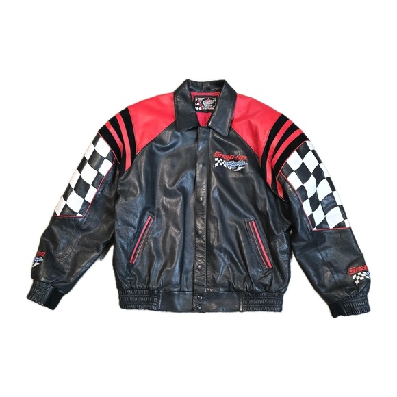 Snap-on Racing Leather Jacket Choko XL Vintage 90s Y2K Moto 